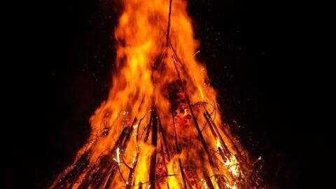 New Year bonfire