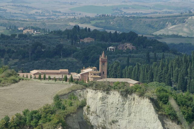 Crete senesi and Monte Oliveto Abbey