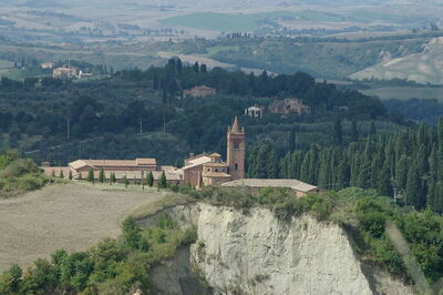 Crete senesi and Monte Oliveto Abbey
