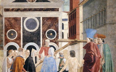 A segment of the True Cross frescoes