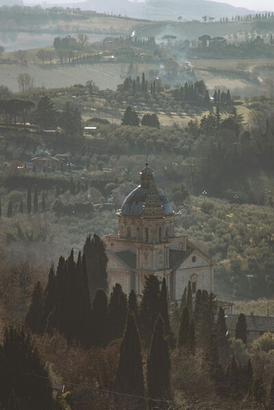 Sanctuary of the Madonna di San Biagio, mist