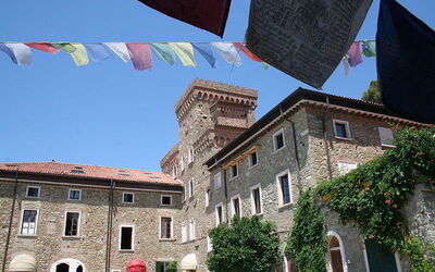 View of Buddhist monastery in Pomaia
