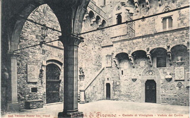Old image of the Castle of vincigliata