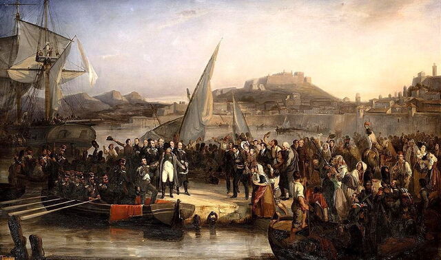 Painting of Napoleon leaving Elba