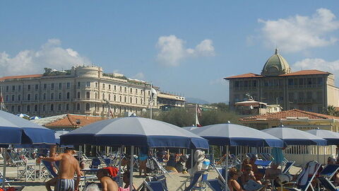 The sunny seaside town of Viareggio