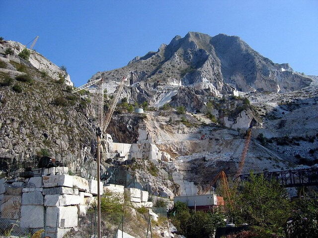 White marble quarry Carrara