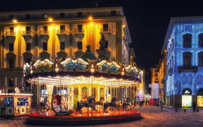 The carousel in Florence at Christmas