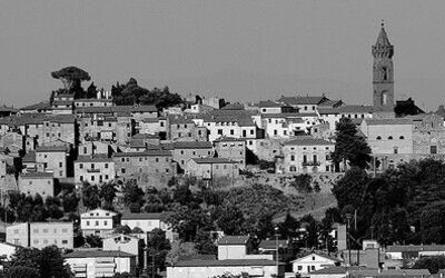 Peccioli Landscape b&w