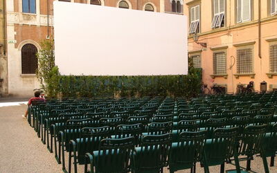 Outdoor cinema in Italy