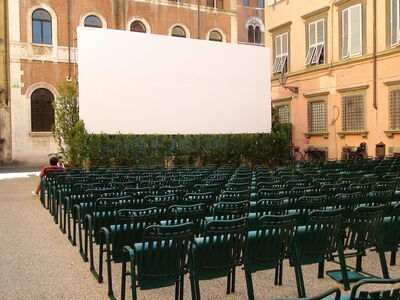 Outdoor cinema in Italy