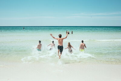 A group at the beach