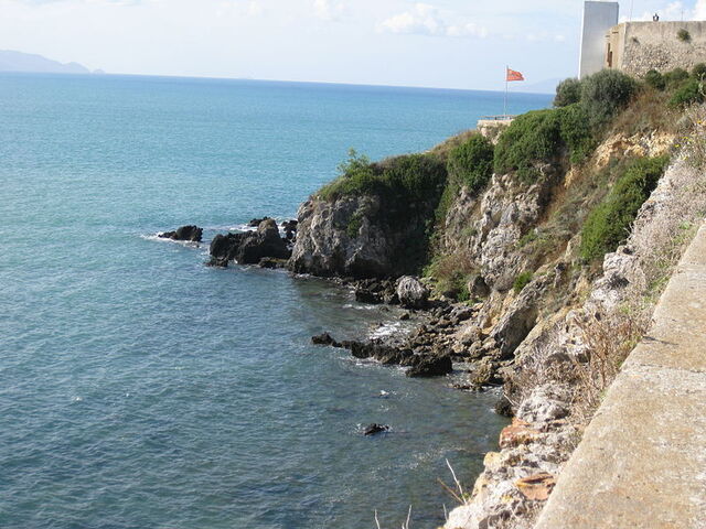 View of the Tuscan coast from Talamone