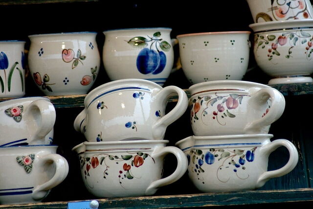 Bowls at a market