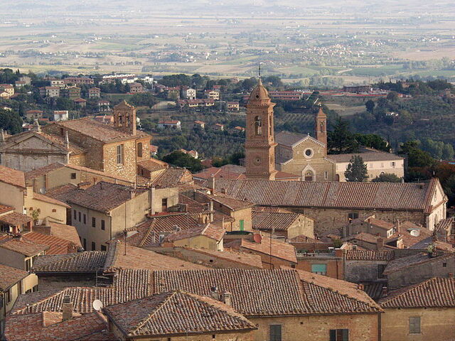 aerial view montepulciano