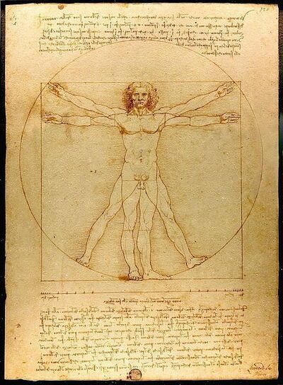 Vitruvian man by Leonardo da Vinci