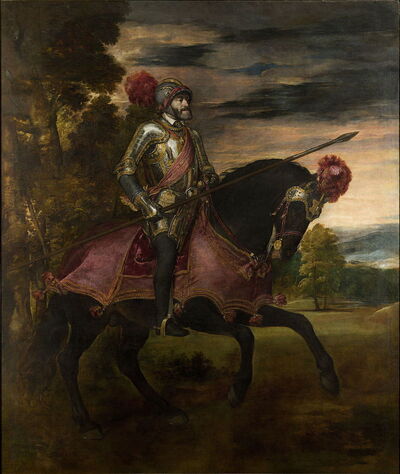 Painting of an armoured knight