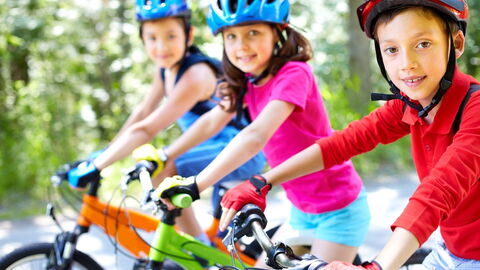 Children cycling