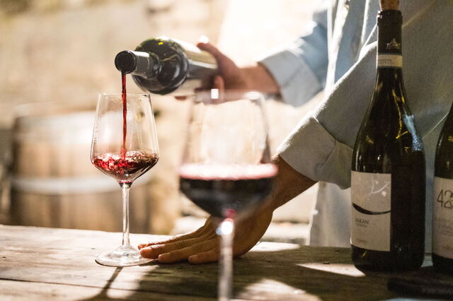 Pouring wine