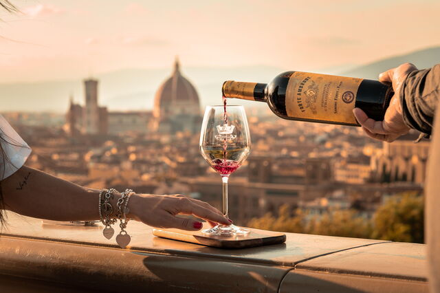 Wine with a view of Florence
