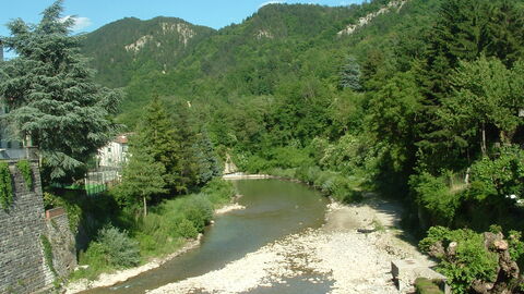 lamone river beside marradi