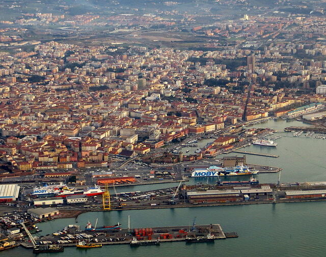 View over Livorno