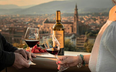 Enjoying Wine in Florence