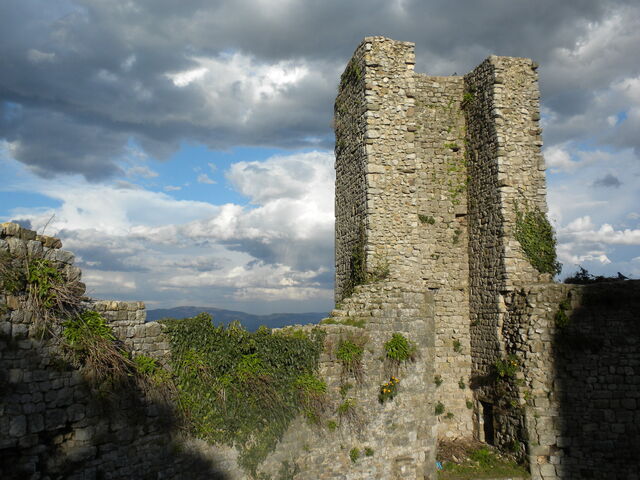 castle ruins in civitella