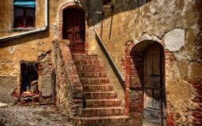 Old stairway in Toiano