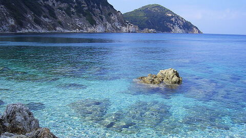Water of the ocean at Elba