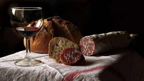 A still life of foods