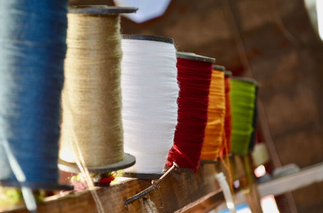 Colourful wool