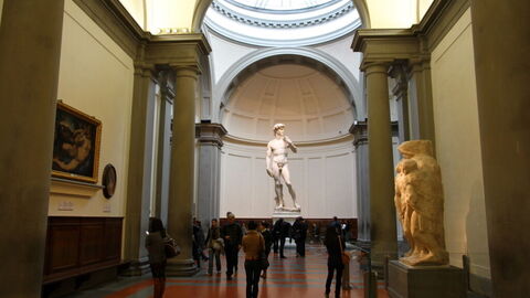 Inside the galleria dell' accademia