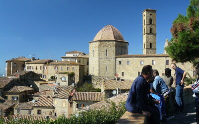 Tourists in Volterra