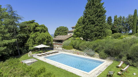 Pool area and villa, Villa Agresto