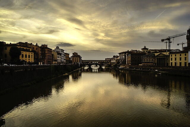 View over the Arno in Florence