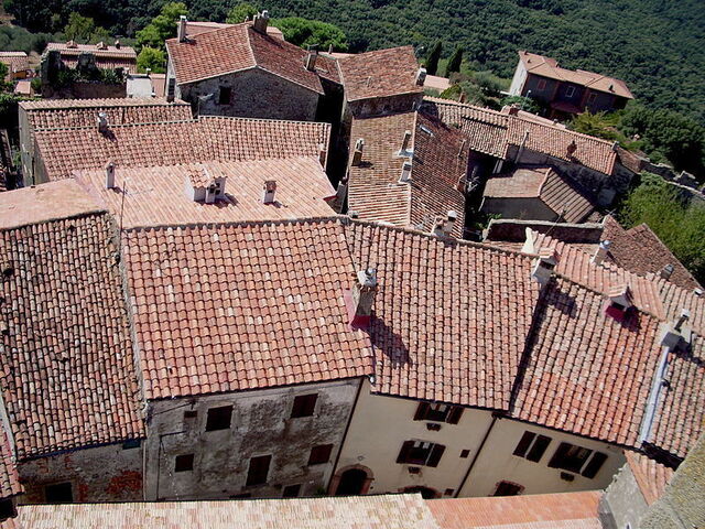 aerial view of capalbio