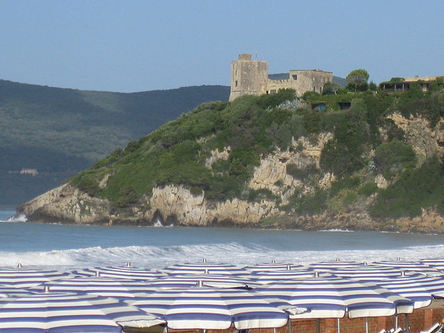 View from a beach between Orbetello and  Talamone