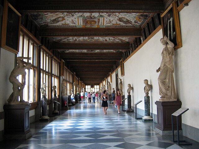 Corridor in the Uffizi Gallery