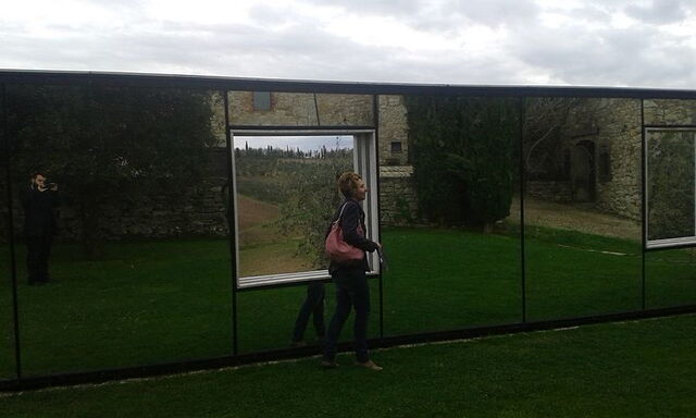 Work by Daniel Buren in Castello di Ama