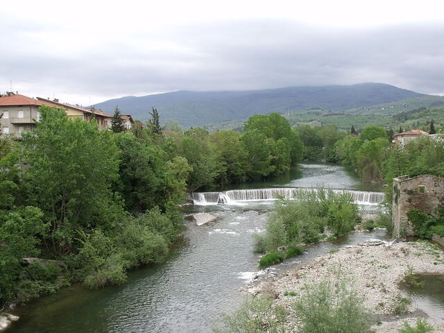 Arno flowing beside Capolona