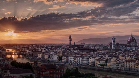 Florence at sunset