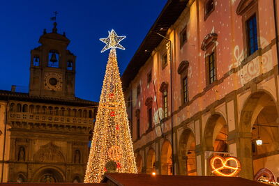 Piazza Grande in Arezzo at Christmas