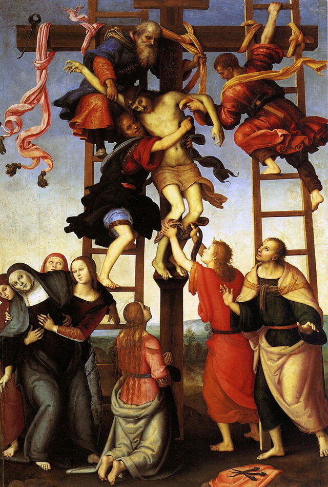 Filippino Lippi's Deposition, finished by Perugino