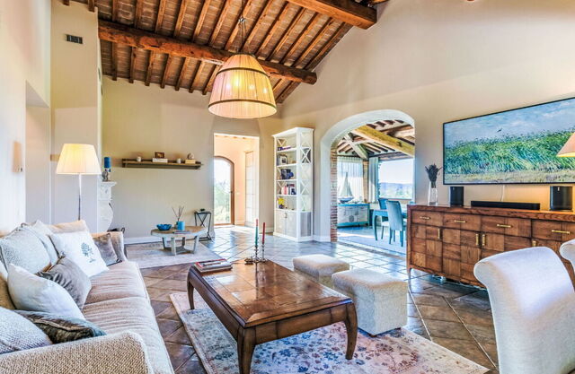 Podere Boscherini, living room