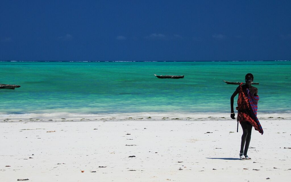 Maasaii on the beach