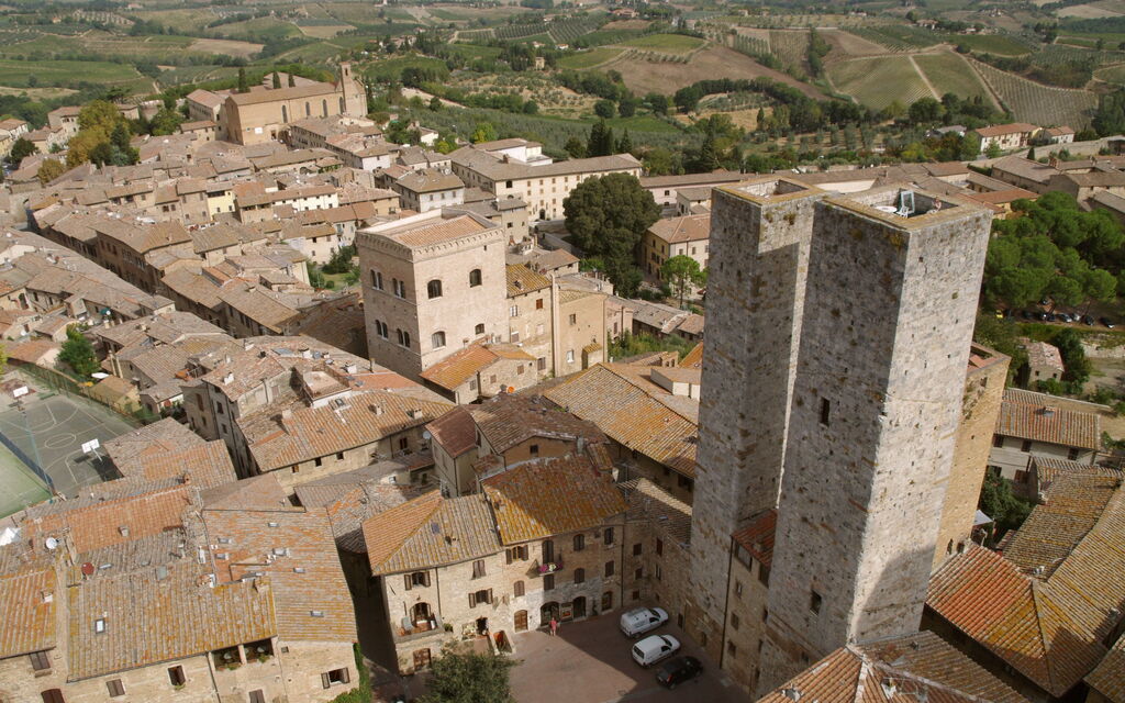 San Gimignano - Me at the top of 'our' tower.