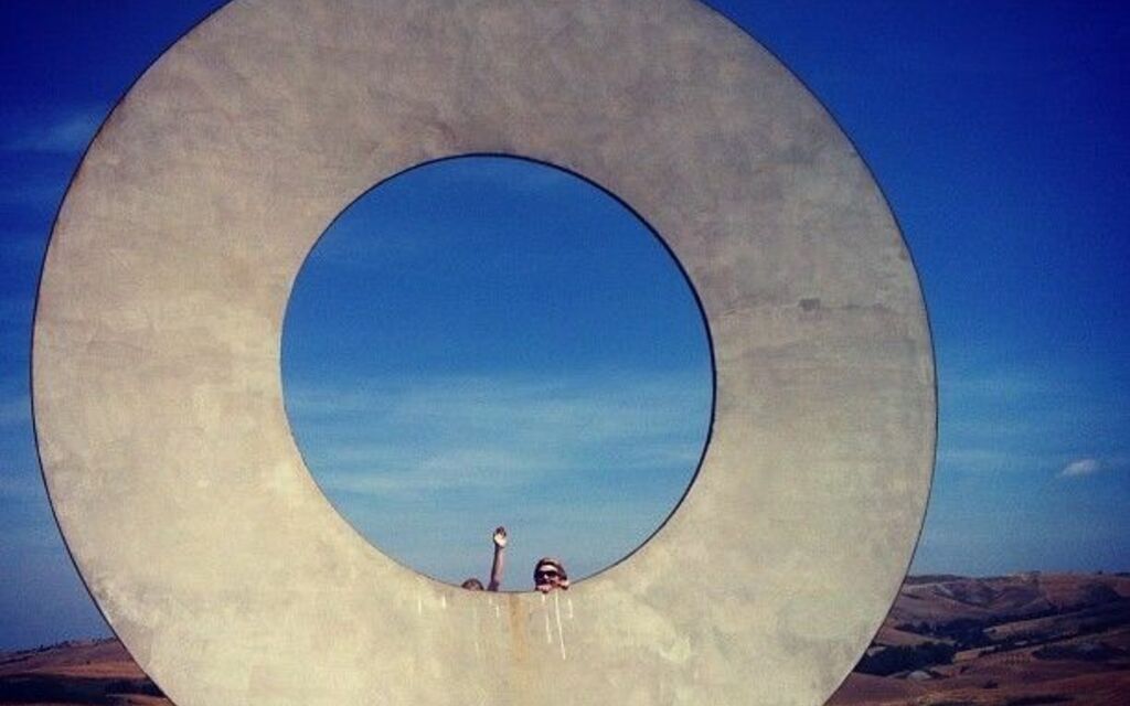 Fooling around with giant land art ring