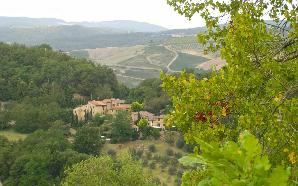 Overlooking Tuscan fields