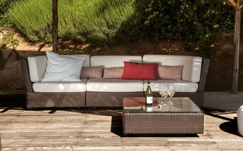 Casale Porano: Furniture, Coffee Table, Table, Couch, Living Room, Room, Wicker, Property, Interior Design, Studio Couch