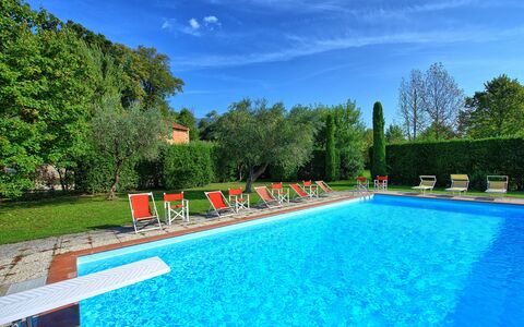 Villa Fiamma: Water, Plant, Sky, Property, Swimming Pool, Blue, Tree, Green, Azure, Rectangle